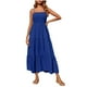 thumbnail image 1 of Vestido largo sin mangas liso sin mangas con tirantes finos bohemios para mujer Fridja hj5574, 1 of 1