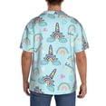 thumbnail image 7 of PAYOHTO Girly Surface Pattern Design Mens Hawaiian Casual Short-sleeved Shirt Tropical Summer Beach Button Down Shirts, 7 of 7