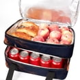 thumbnail image 5 of Bear Double Layered Insulated Lunch Bag with Large Capacity and Dual Compartments, Refrigerated Meal Bag for Hand Carry 7.1x11.4x16.1 Inches, 5 of 6