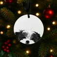 thumbnail image 5 of WIRESTER 2.75 inch Double-Sided Metal Aluminum Christmas Ornament, Festive Tree Decor for Mom, Dad & Loved One - Animal Black White Shih Tzu Dog, 5 of 6