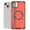Red, variant on Honeycomb Transparent Case for iPhone 15, Compatible with MagSafe Accessories Wireless Charging Slim Anti-Scratch Shockproof Dual Layer Cover Case for iPhone 15 - Black