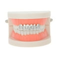 thumbnail image 2 of Unique Bargains 1 Set Fake Teeth Grills Fashion Poker Diamond Chart for Hip Hop Gift Silver Tone, 2 of 6