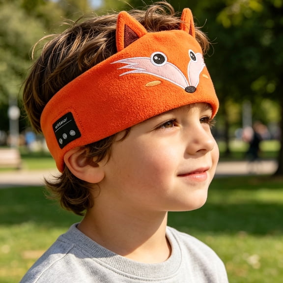 HomeKingdee Wireless Headphones Over Ear Headphones for Children - Toddlers with Thin Speakers Super Soft Fleece Headband