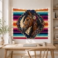 thumbnail image 5 of Side Profile Portrait With Brown Horse'S Head Neck, Mystical Fantasy for Space Lovers, Galaxy Room Decor, Mother's Day Gift, Tapestry Wall Hanging for Bedroom and Dorm, 5 of 7