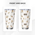 thumbnail image 3 of Fuzoiu Bees And Flowers Print 20oz Tumbler, Stainless Steel Vacuum Insulated Car Cup, Insulated Coffee Mug,Travel Mug with Lid,Thermal Cup for Outdoor-Without Straw, 3 of 8