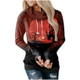 thumbnail image 1 of Costumes d'Halloween pour Femmes, Sweat à Capuche Décontracté à Manches Longues Squelette Automne Grande Taille Tendance Col Rond, 1 of 6