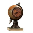 thumbnail image 3 of Tongina Globe Figurine Desktop Clock Table Clock Tabletop Ornament Sculpture for Centerpiece Living Room Desk Shelf Housewarming Gift Yellow, 3 of 7