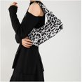 thumbnail image 6 of Women's Leopard Beaded Crescent Shoulder Bag Cheetah Pattern Hobo Handbags Clutch Handbags Chain Handbags and Wallets, 6 of 6