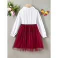thumbnail image 2 of Little Girls Clothes Butterfly Embroidered Long Sleeve Shirt and Mesh Skirt Fall Winter Big Kids Clothes, 2 of 5