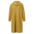 thumbnail image 3 of Femmes Manches Longues Couleur Pure en Vrac Long Pull Cardigan à Capuche Outwear, 3 of 8