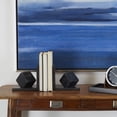 thumbnail image 2 of CosmoLiving by Cosmopolitan 6" Orb 10 lbs Black Marble Bookends (Set of 2), 2 of 7