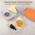 thumbnail image 2 of 20 bandejas de plástico para servir alimentos, bandejas de plástico apilables de 10 colores para comida rápida, bandeja colorida para cafetería, bandeja rectangular para almuerzo, bandeja multifuncion, 2 of 5