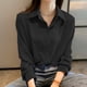 thumbnail image 3 of Spring Autumn Casual Chiffon Shirt Women Office Lady Shirts Fashion Female Long Sleeve Loose Solid Blouse Tops S-4XL, 3 of 4