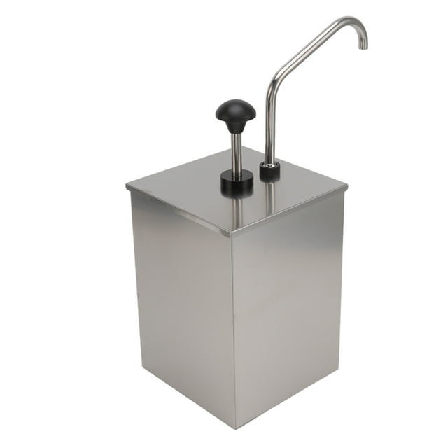 Pompe à Sirop, Distributeur de Sauce Soja 4L en Acier Inoxydable pour Salon de Thé au Lait