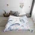 thumbnail image 6 of KLL Sea Animals Print Fleece Throw Blanket, Horizontal Fleece Bedding Cute Soft Blankets Comfy Fleece Flannel Plush Home Decor for Couch & Bed -50"x40", 6 of 9