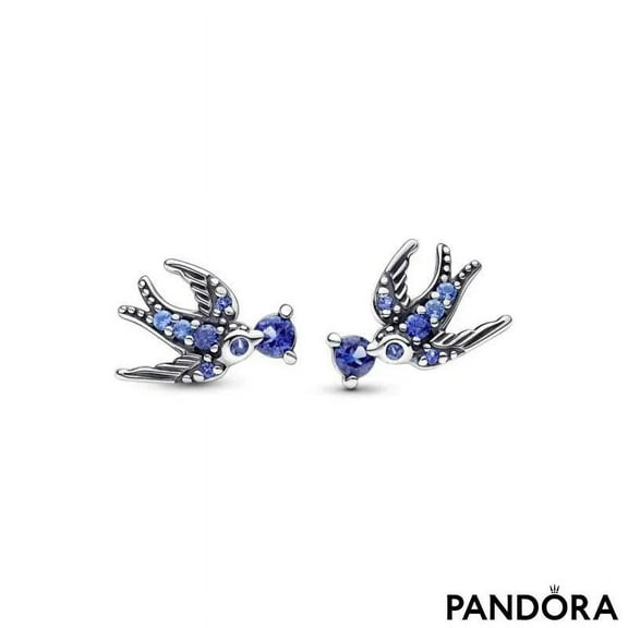 Pandora Sparkling Swallow Stud Earrings