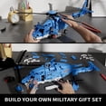 thumbnail image 3 of GOQI Military Helicopter Building Set – Large Army Plane Model, Rotating Rotor Blades, Compatible with Lego for Boys & Adults (1711 PCS), 3 of 8