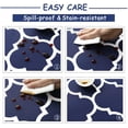 thumbnail image 3 of Moroccan Polyester Fabric Tablecloth - Water-Resistant Wrinkle Free Rectangle Dining Table Cover, Washable Protector for Holiday and Outdoor, 3 of 5