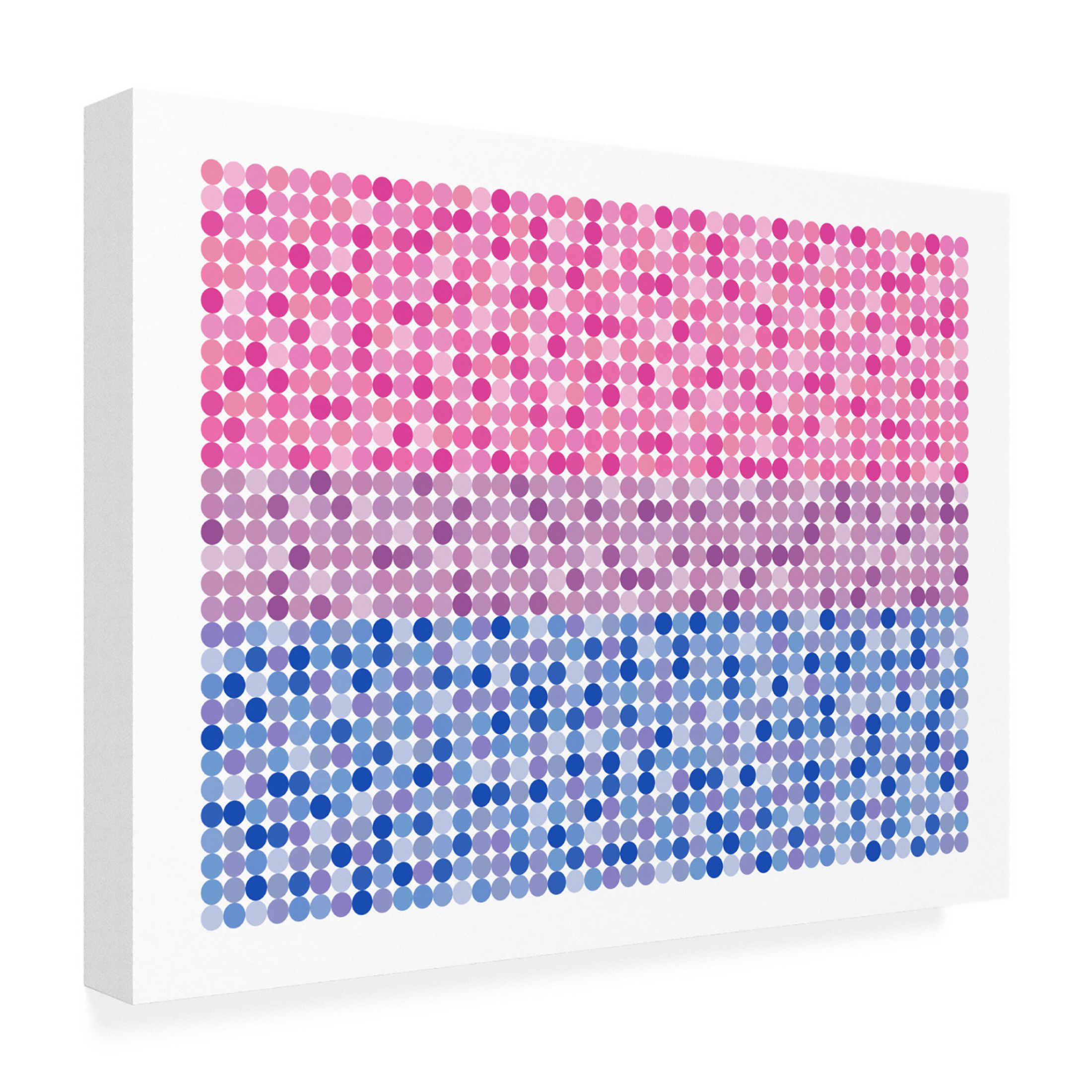 Canvas Wall Art - Tom Quartermaine 'Abstract Circle Bisexual Pride Flag' Wall Art for Living Room, Bedroom, or Office Décor by Trademark Fine Art - 19 x 14 Inches