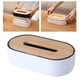 thumbnail image 4 of Caja de pañuelos, caja de almacenamiento de papel, caja de pañuelos, dispensador de servilletas para sala de estar y oficina blanco, 4 of 9