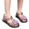 thumbnail image 6 of BRGZLK Beach Sandals for Girls Cute Candy Color Shell Decor Closed Toe Mary Jane Dance Sandal Lightweight Breathable Kids Shoes Black 9 Years, 6 of 7