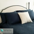 thumbnail image 3 of Delara Eucalyptus Tencel Lyocell Euro Pillow Shams 26"x26", Set of 2, Cooling, Silky Soft, Moisture-Wicking, Breathable, Carbon, 3 of 7