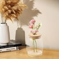 thumbnail image 6 of 2 pcs Plant Propagation Jars Glass Planter Vase Desktop Plant Terrarium with Wooden Lid and Bamboo Stand for Hydroponic Plants Succulents Cut Flowers Garden Decor Clear 4.45x 5.91inch, 6 of 7