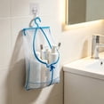 thumbnail image 6 of AuroraX Bathroom Hanging Storage Bag Rotating Shower Caddy Organizer Heavy Duty Large Capacity with Hooks Space Saving Waterproof Balcony Drying Bag Blue, 6 of 6