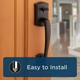 thumbnail image 2 of Weiser Prescott Venetian Bronze Front Door Lock and Handle Set, Deadbolt Lock and Handleset with Reversible Katella Interior Door Handle, Front Door Handles with Lock/Front Door Lock, Home, 2 of 6
