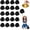Matte black, variant on 20 Pcs Cheerleading poms,pom poms Cheerleading with Finger for Rooters Cheering Squad Team Spirit Sports (Matte Blue)