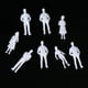 thumbnail image 3 of 10 piezas Mini figuras de personas blancas modelos realistas decoración de caja de arena de bricolaje adorno de hombre pequeño para casa de muñecas de paisaje en miniatura (1: 75 27 mm), 3 of 6