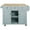 Blue, variant on Tcbosik Kitchen Island with Drop Leaf Top on Wheels, Rolling Island Cart with Adjustable Shelf, 2 Doors and 3 Drawers, Mobile Storage Cabinet with Towel Holder and Spice Rack, Black