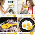 thumbnail image 4 of 11 Piece Cooking Kitchen Utensils Set, Yellow Cooking Utensils Set, Non-Stick Silicone Spatula Set with Iron Utensils Holder, Silicone Kitchen Gadgets Utensil Set (Yellow), 4 of 9