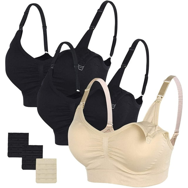 Body Silk Seamless Maternity Nursing Bra with Pads, Extenders & Clips