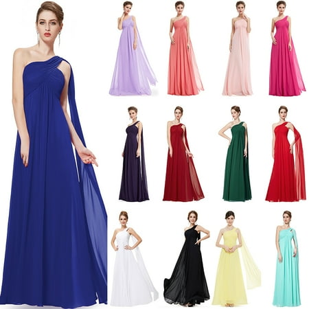 Ever-Pretty Womens Elegant One Shoulder Long Maxi Evening Party Bridesmaid Dresses for Women 9816 Burgundy US