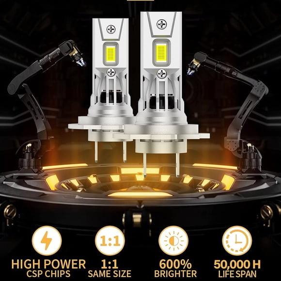 BotaniNest Éclairage Automobile pour Véhicules – de Phares avec Performance DEL à Haute Luminosité pour Remplacement Style H7 Installation Facile et Gestion de la Chaleur Efficace