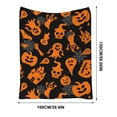 thumbnail image 3 of YHAICO Medium Halloween Throw Blanket 100x130cm - Soft Fleece for Sofa, Cozy Plush Lap Blanket for Women, Warm Flannel for Office Use, 3 of 5