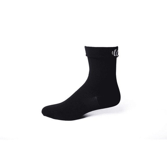 PROPRIO6 2/4 CREW FULL TOE EXTRA LARGE BLACK ATHLETIC SOCKS (XL)