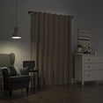 thumbnail image 2 of Sun Zero Cyrus 1-Piece  Thermal 100% Blackout  Back Tab/Rod Pocket Curtain Panel, Linen, 40”W x 63"L, 2 of 8