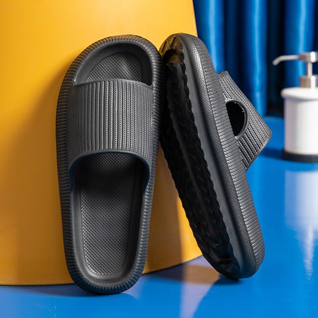 Sandalias Suaves Zapatillas Antideslizantes Diapositivas Para Verano Playa Mar (Negro 34-35) Sywqhk Para Estrenar