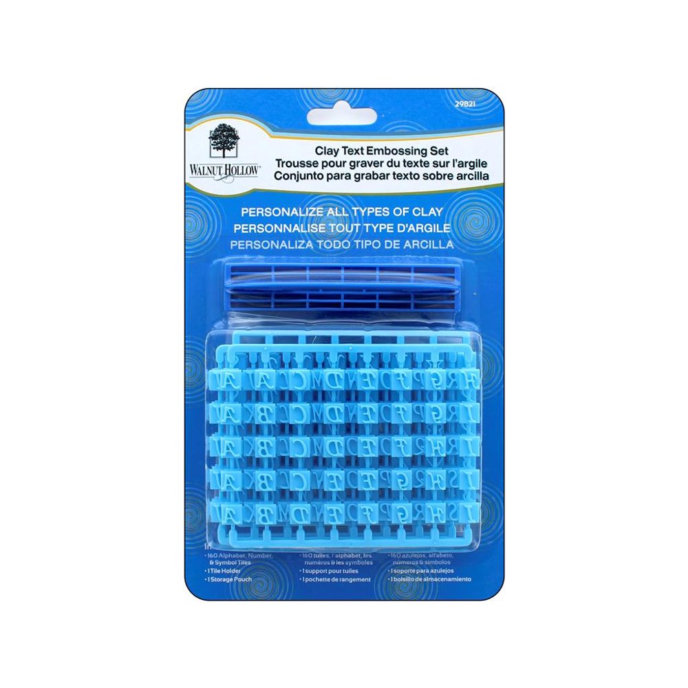 Walnut Hollow Clay Text Embossing Set