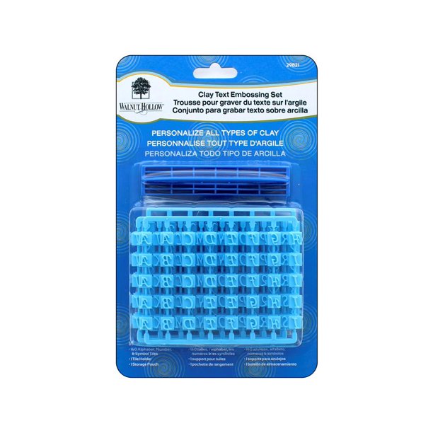 Walnut Hollow Clay Text Embossing Set