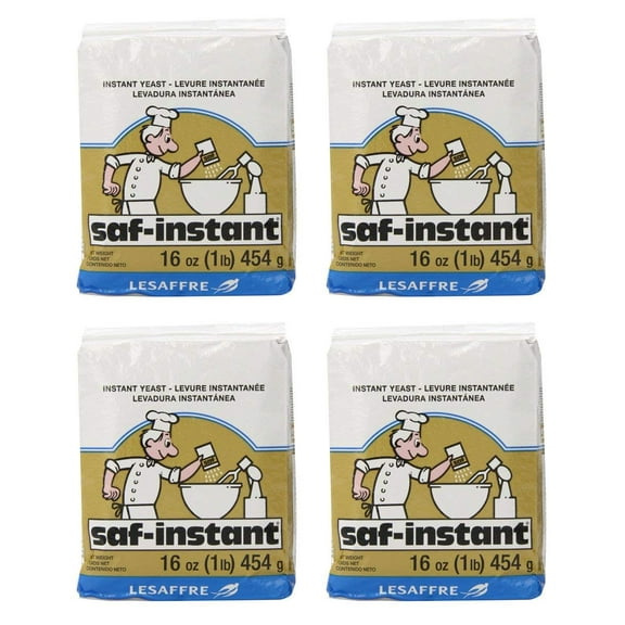 LeSaffre Saf-Instant Yeast Gold, 16 oz (Pack of 4)