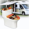 thumbnail image 6 of HELLHERO Cat and Maple leaves Toilet Covers Set of 2 Pieces Soft Lid Cover Set for Toilet Elastic Installation Bathroom Supplies, 6 of 8