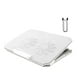 thumbnail image 4 of Base de enfriamiento para computadora portátil con dos ventiladores, accesorios livianos, altura ajustable Blanco, 4 of 9