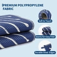 thumbnail image 3 of HIWEAVER Navy/White 5' x 8' Outdoor Rug PP Plastic Straw Woven Waterproof Patio Rug with Striped Pattern Portable Outside Carpet for Balcony Deck Picnic Garden Decor, 3 of 6