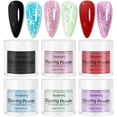 thumbnail image 1 of 6 colores 10g Polvo de inmersión Sistema de polvo de cristal profesional Natural DOUBORQ polvo de uñas, 1 of 7