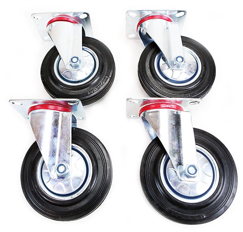 4 Pieces Color : Brake, Size : 2.5 inches 4 pieces MUMA Heavy Duty 3 Inch Wear-resistant Nylon Wheel 4-inch Steering Brake Casters 5-inch Furniture Push Wheel/Industrial Equipment Wheel