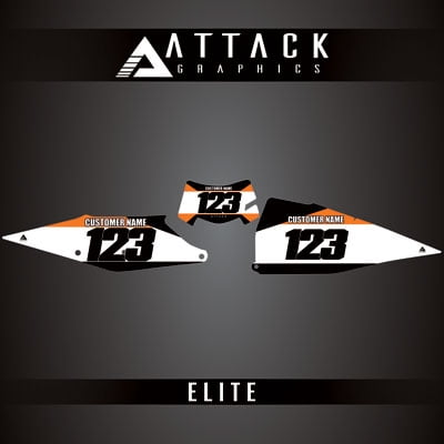 Attack Graphics Elite Number Plate Backgrounds for KTM 500 EXC-F 2023
