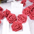 thumbnail image 3 of 100PCS Artificial White Rose 7Cm Flower Valentine'S Day White Flower Head Decoration Wine Red Hair Accessory, 3 of 4